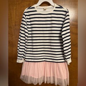 Crewcuts Navy and White Striped Top